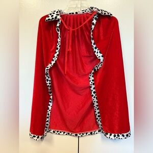 Cruella deville cape for Halloween.   Short length.  Cosplay.  Comicon.